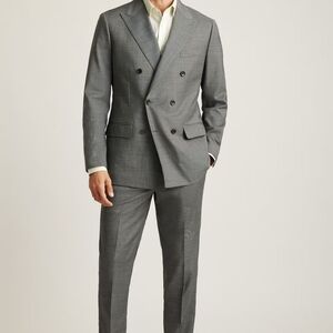 Men's Gray Double-Breasted Suit
